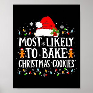 Poster Les plus susceptibles de cuire des cookies de Noël