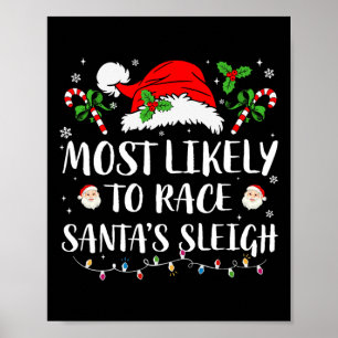 Poster Les Plus Susceptibles De Faire Course Père Noël Sl