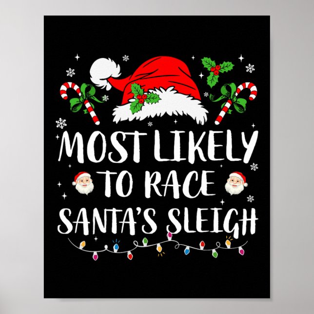 Poster Les Plus Susceptibles De Faire Course Père Noël Sl (Devant)