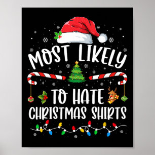 Poster Les Plus Susceptibles De Haïr La Famille De Noël Q