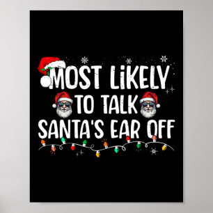 Poster Les Plus Susceptibles De Parler Père Noël En  L'Or