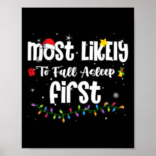 Poster Les Plus Susceptibles De S'endormir Premier Noël P