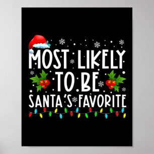 Poster Les Plus Susceptibles D'Être Père Noël Famille De