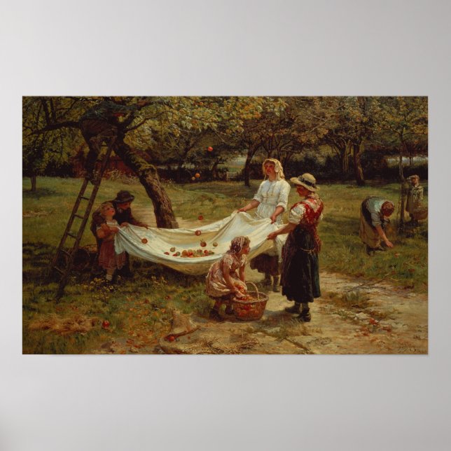 Poster Les pommiers, 1880 (Devant)