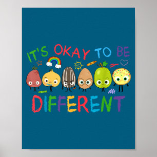 Poster Les positifs de l'autisme citent être différents p