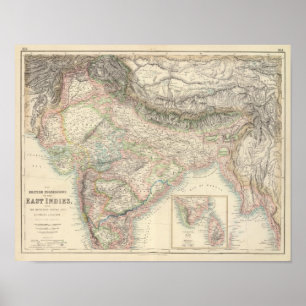 Poster Les possessions britanniques en Indes est