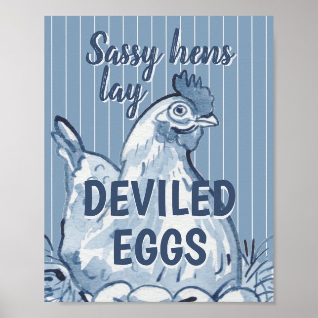 Poster Les Poules Sassy Possèdent Des Oeufs Dévastés Funn (Devant)