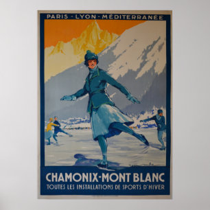 Poster les premières olympiques d'hiver de 1924