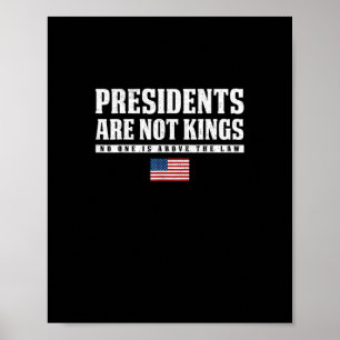 Poster Les Présidents Ne Sont Pas Des Rois Drapeau USA Pa