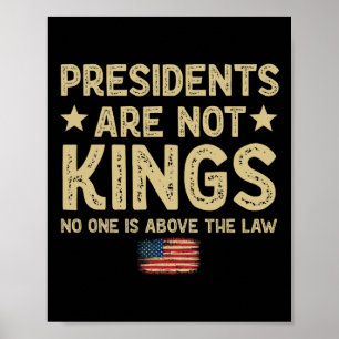 Poster Les présidents ne sont pas rois Usa Drapeau pas ro