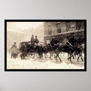 Poster Les Présidents Roosevelt et chariot de Taft au