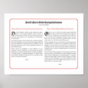 Poster Les prières du prêtre avant confession