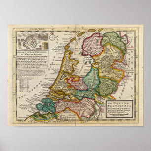 Poster Les provinces unies ou Pays-Bas