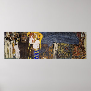 Poster Les puissances hostiles de Gustav Klimt