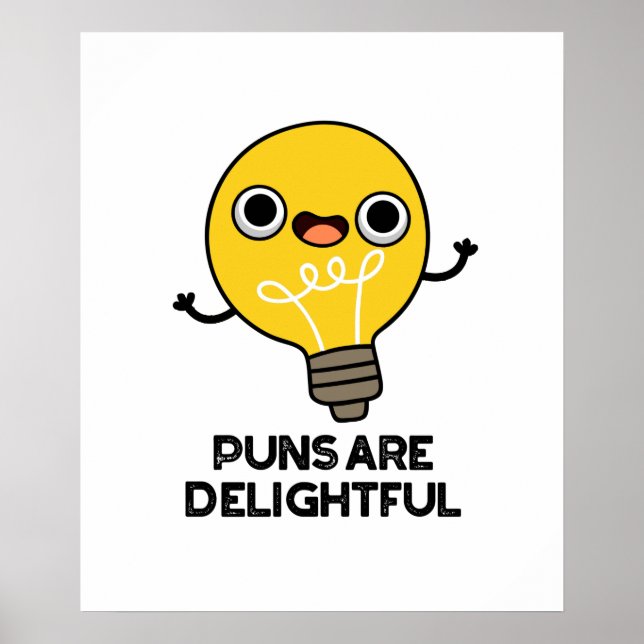 Poster Les Puns Sont De Délicieux Amusants Pun À Bulbe (Devant)