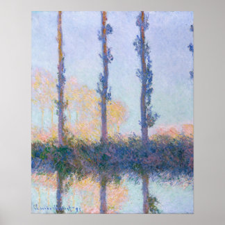 Poster Les quatre arbres (1891) par Claude Monet