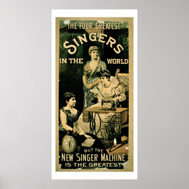Poster "Les quatre plus grands chanteurs du monde, mais l (Devant)