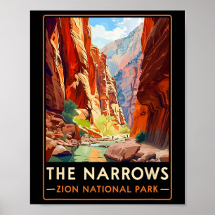 Poster Les Réduits Parc national de Zion Randonnée Nature
