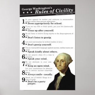 Poster Les règles de la Civilité de GW