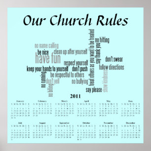 Poster Les règles de notre Église