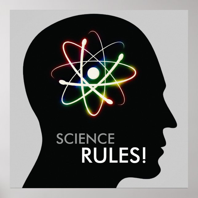 Poster LES RÈGLES SCIENTIFIQUES ! | Cadeaux Geeks (Devant)