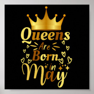 Poster Les Reines D'Anniversaire Sont Nées En Mai
