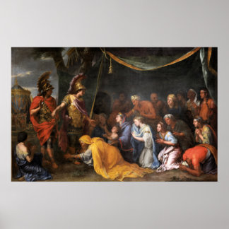 Poster Les reines de Perse aux pieds d'Alexandre