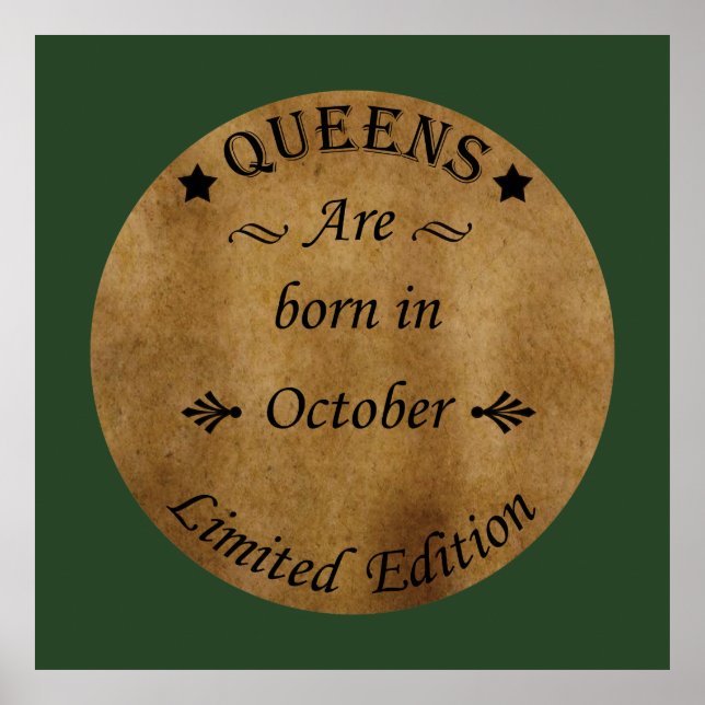 Poster Les reines sont nées en octobre (Devant)