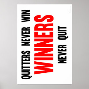 Poster Les renonceurs ne gagnent jamais des gagnants non