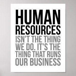 Poster Les ressources humaines ne sont pas ce que nous fa