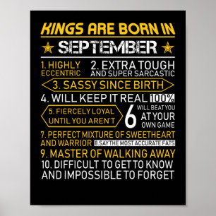 Poster Les rois naissent en septembre Anniversaire