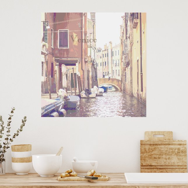 Poster Les rues arrières de Venise Style Voyage (Cuisine)