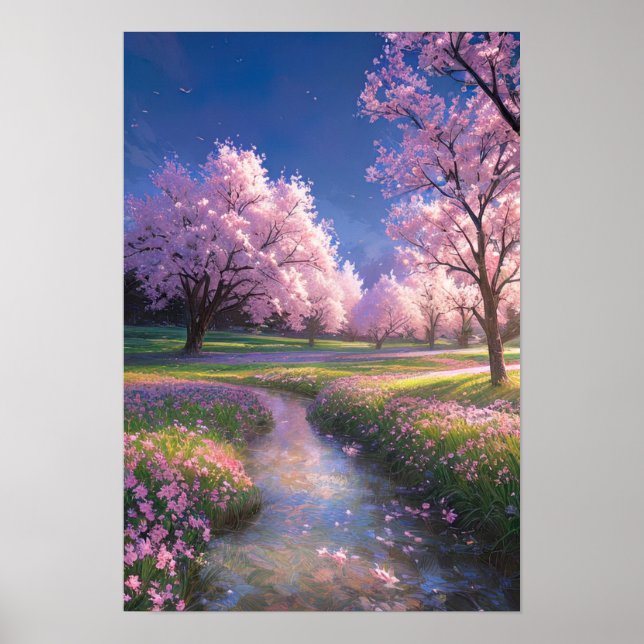 Poster Les Sakura Trees captivants (Devant)