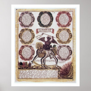 Poster Les Sept Péchés Mortels (gravure)