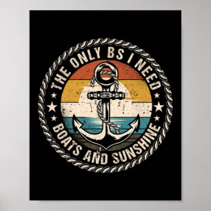 Poster Les Seules B Dont J'ai Besoin Bateaux Et Soleil Ca