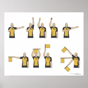 Poster Les signaux des arbitres du football