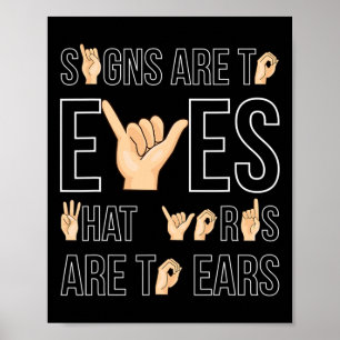 Poster Les Signes Sont Aux Yeux Que ... Langue Des Signes