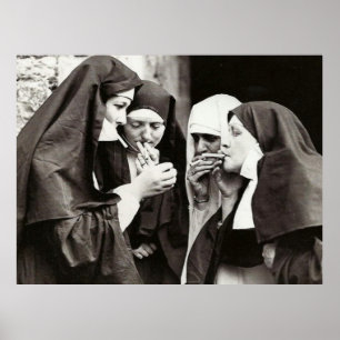 Poster Les soeurs Fumer Photographie Vintage Grande