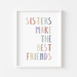 Poster Les soeurs pastel Boho font les meilleurs amis imp