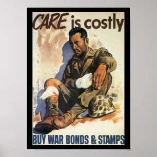Poster Les Soins Coûtent La Seconde Guerre Mondiale