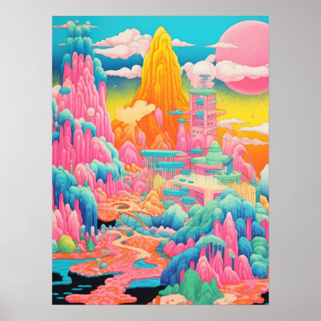 Poster Les sommets célestes : une symphonie de couleurs (Devant)