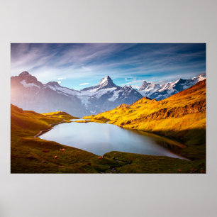Poster Les sommets majestueux de Schreckhorn et Wetterhor