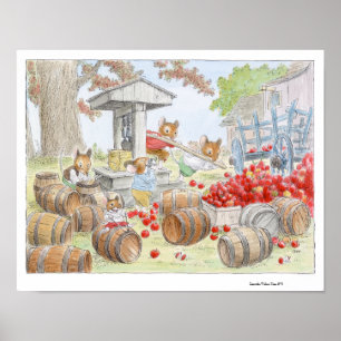 Poster Les souris de récolte de cidre d'Apple Imprimer pa