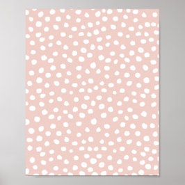 Poster Les Spots Blush Pink et White