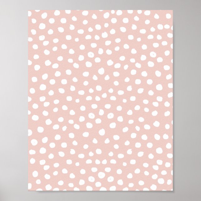 Poster Les Spots Blush Pink et White (Devant)