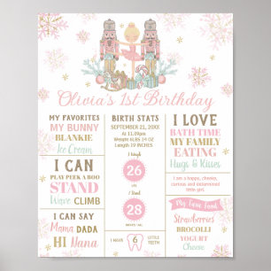 Poster Les statistiques de naissance du 1er anniversaire