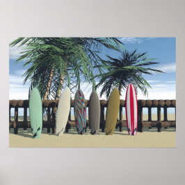 Poster Les Surfboards