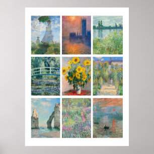 Poster Les tableaux de Monet