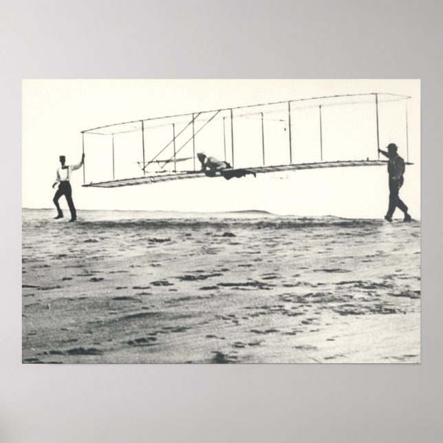 Poster Les tests de planeur de Wright Brothers (Devant)