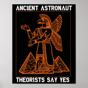 Poster Les Théoristes Anciens Astronautes D'Anunnaki Dise